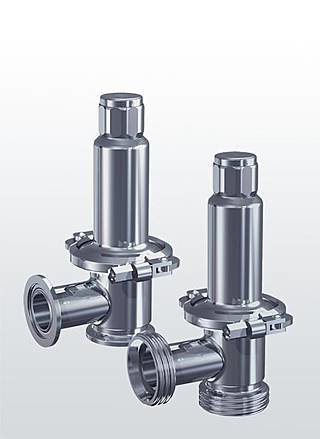 Предохранительный клапан (нерж.сталь) гигиен. Hygienic 400® резьба 400-bGFK-N/N-FKM-20-32