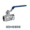 Кран шаровой Genebre, PN25 п/прох. со спуск., латунь 2.0402/2.0402/PTFE, Тмакс=+180оС ВР/ВР, ру