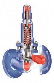 Перепускной клапан 12.753 ARI-PRESO DN25 GG-25 PN16 Тмакс=+300С фланец
