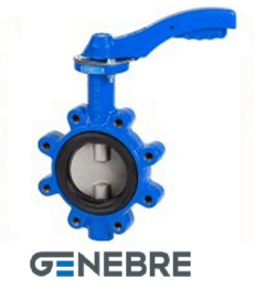 Затвор дисковый межфланцевый 2108 Lug Genebre PN16 GGG40/AIAI316/EPDM Тмакс=+120оС ручка (DN50 2108 09 50)