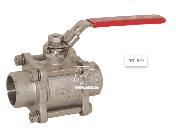 Кран шаровый 3/4", PN64, 1.4408/PTFE, Innengewinde,voller Durchg., DIN3202-M3